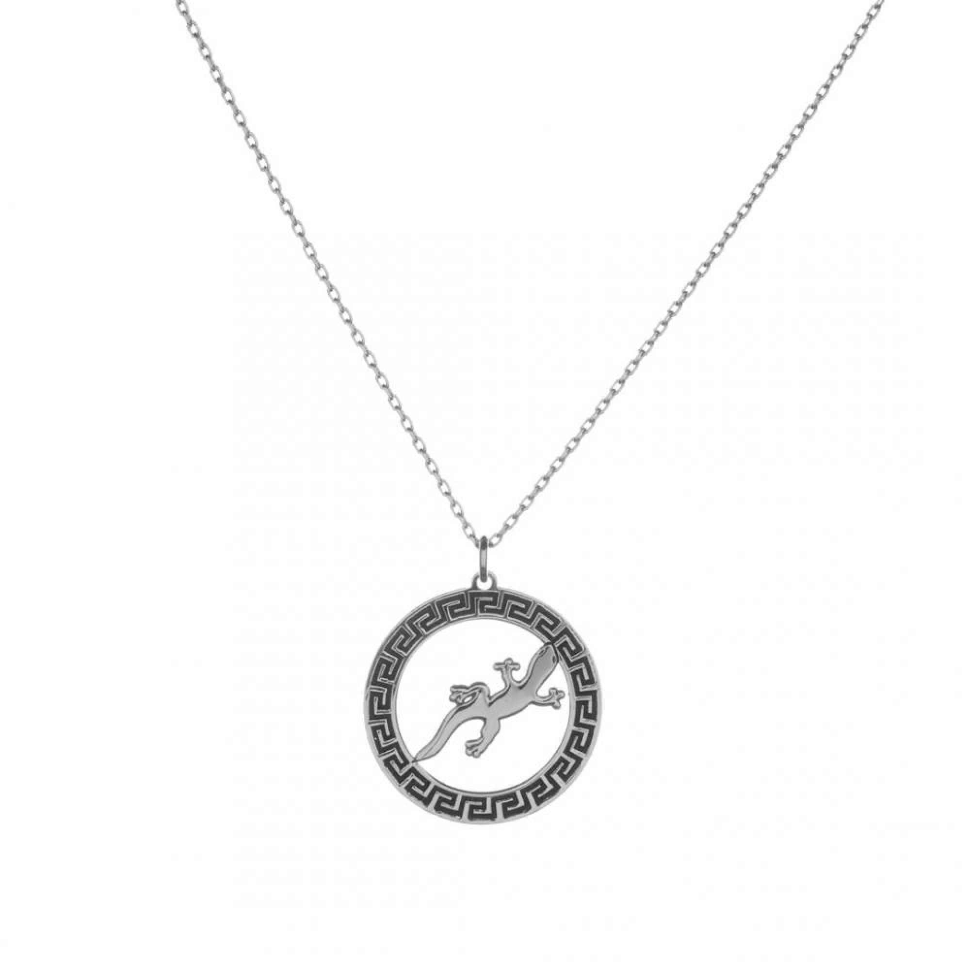 Lizard necklace with meander