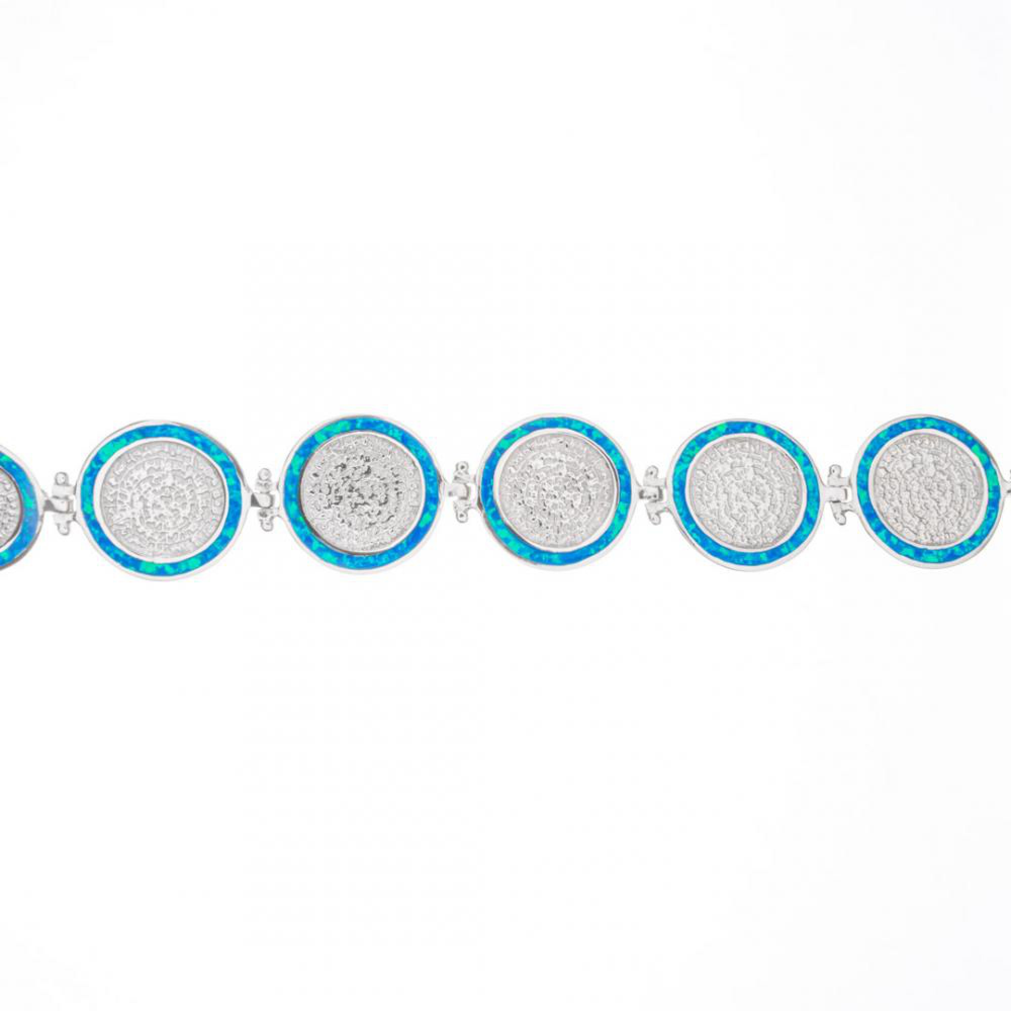 Βραχιόλι δίσκος της Φαιστού με πέτρες όπαλ