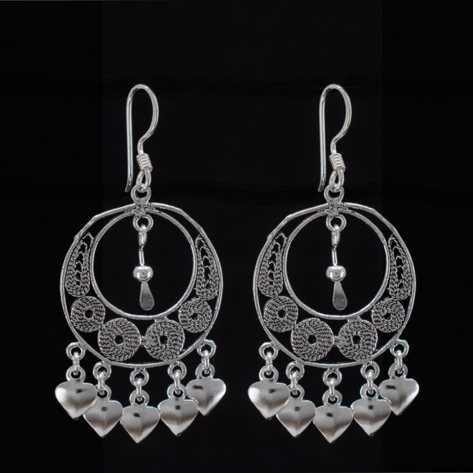 Σκουλαρίκια φιλιγκράν κρεμαστά