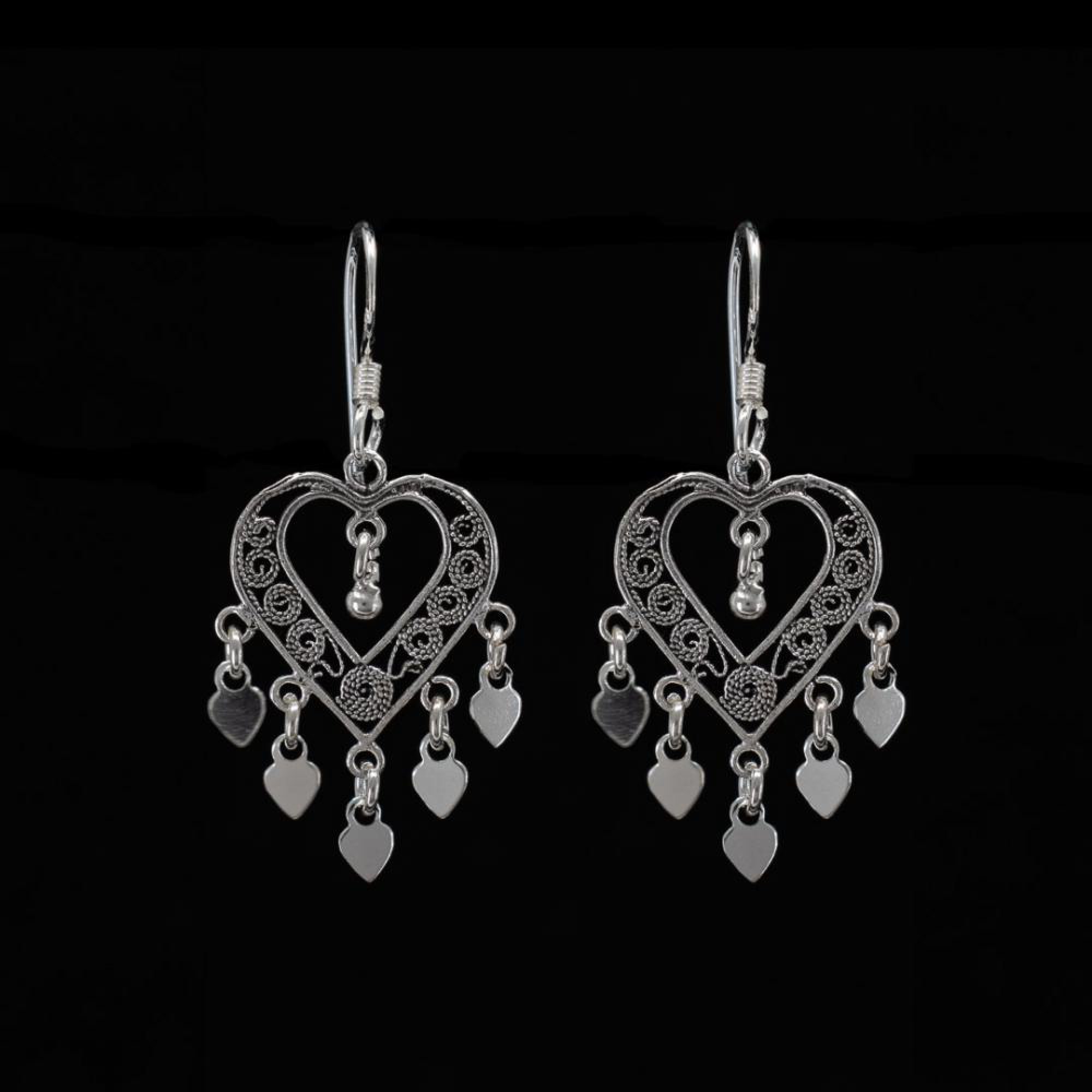 Σκουλαρίκια φιλιγκράν κρεμαστά