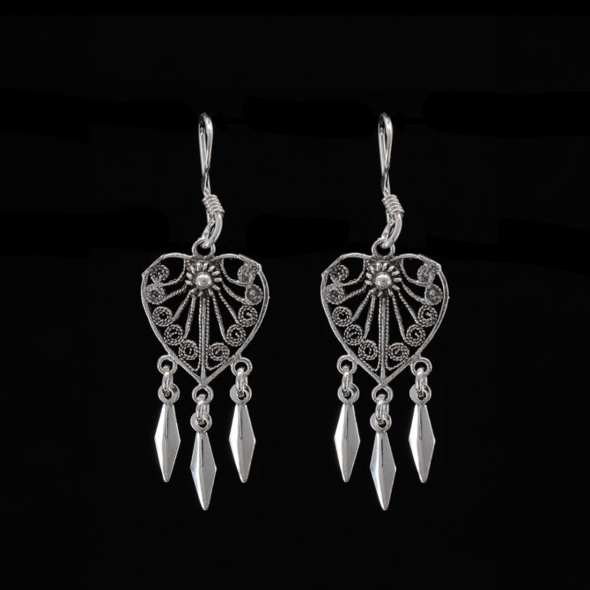 Σκουλαρίκια φιλιγκράν κρεμαστά