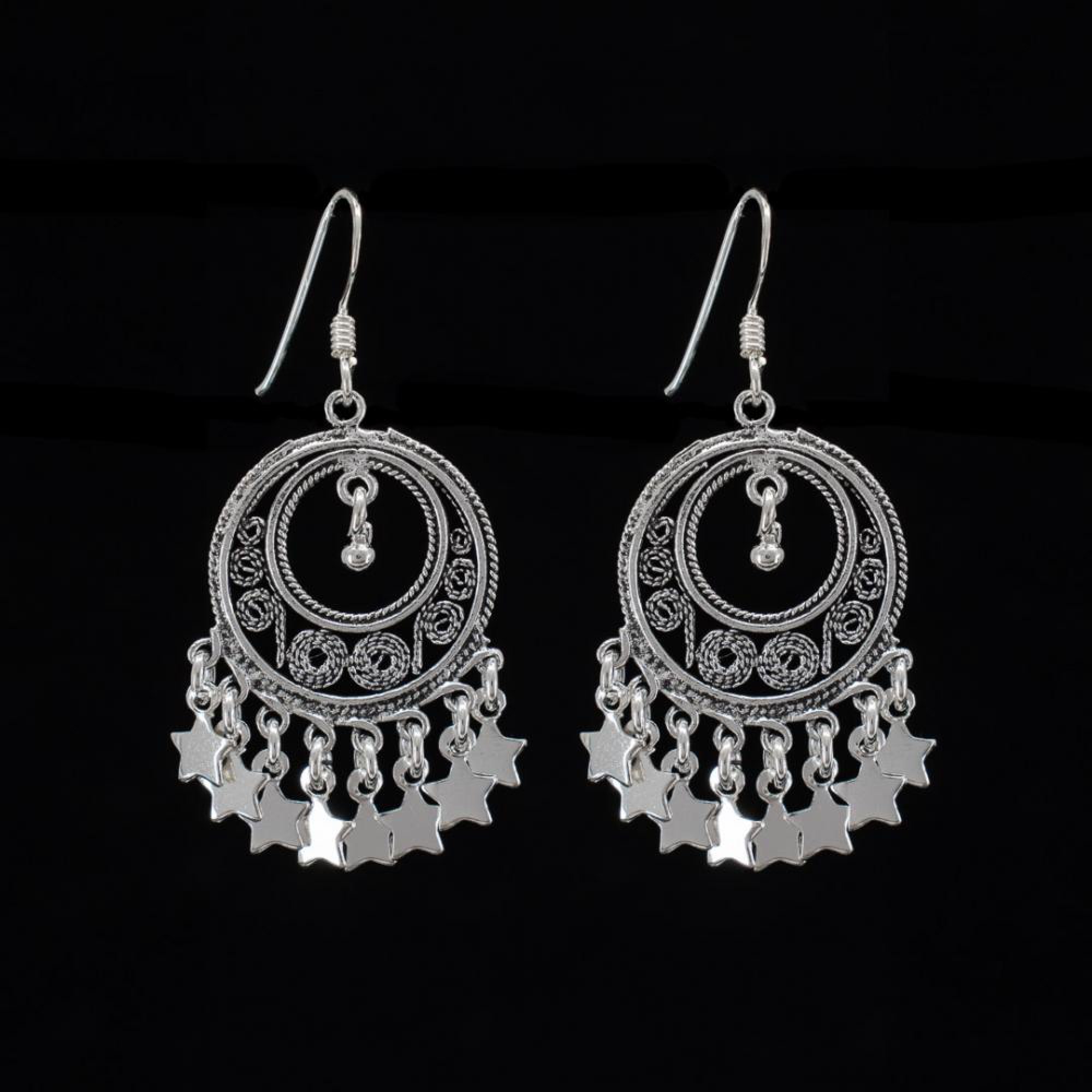 Σκουλαρίκια φιλιγκράν κρεμαστά