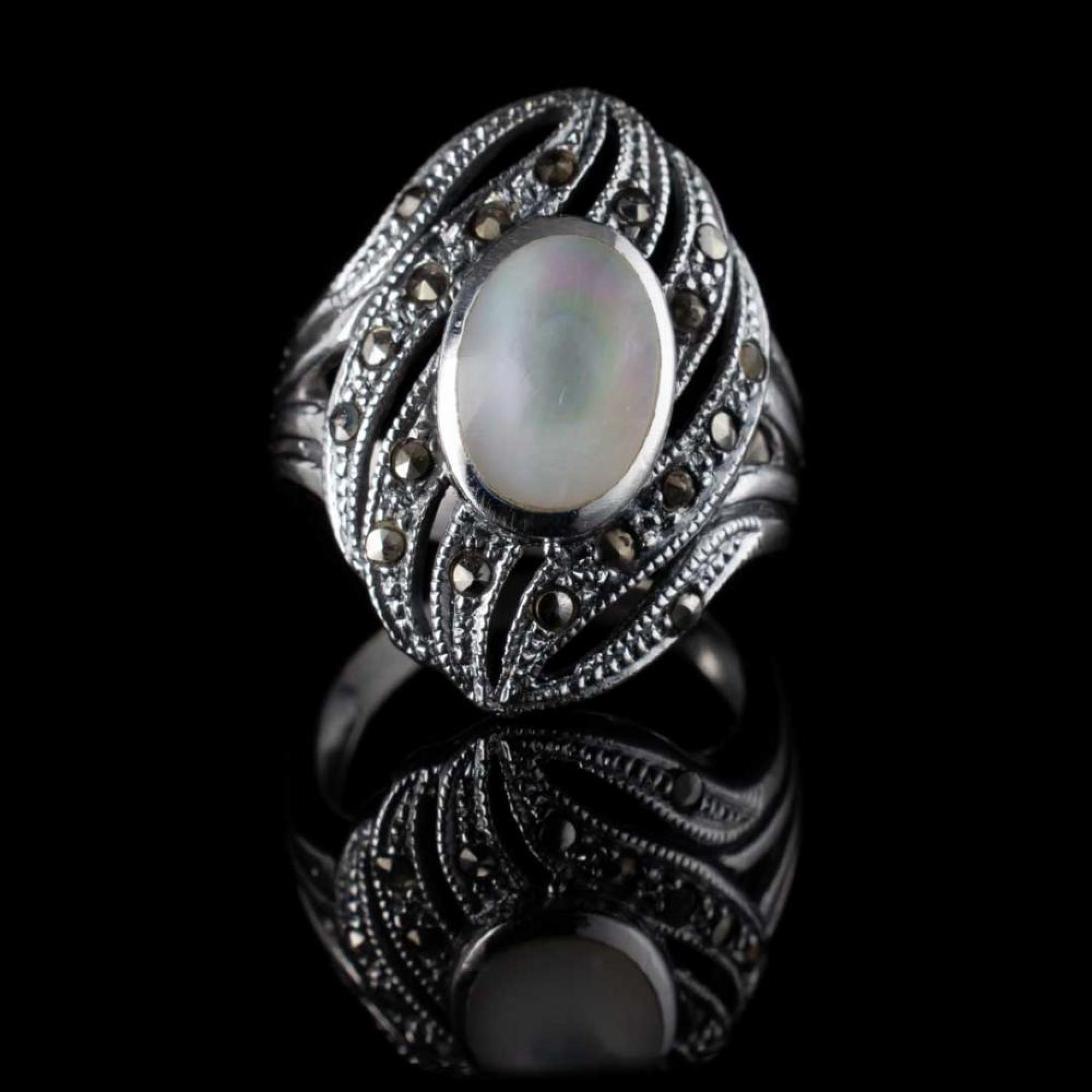 Δαχτυλίδι με πέτρα φίλντισι και μαρκασίτες