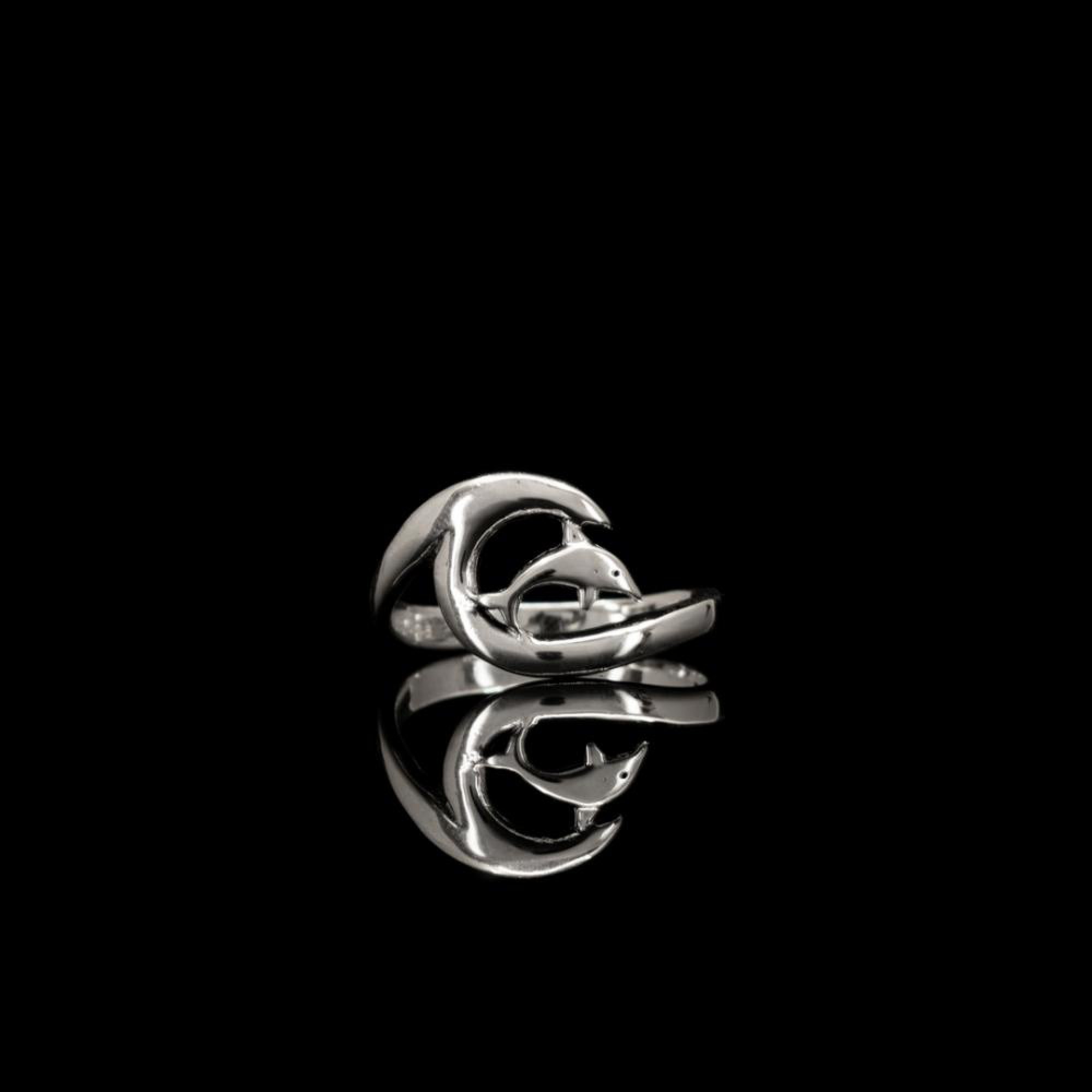 Silver dolphin ring 