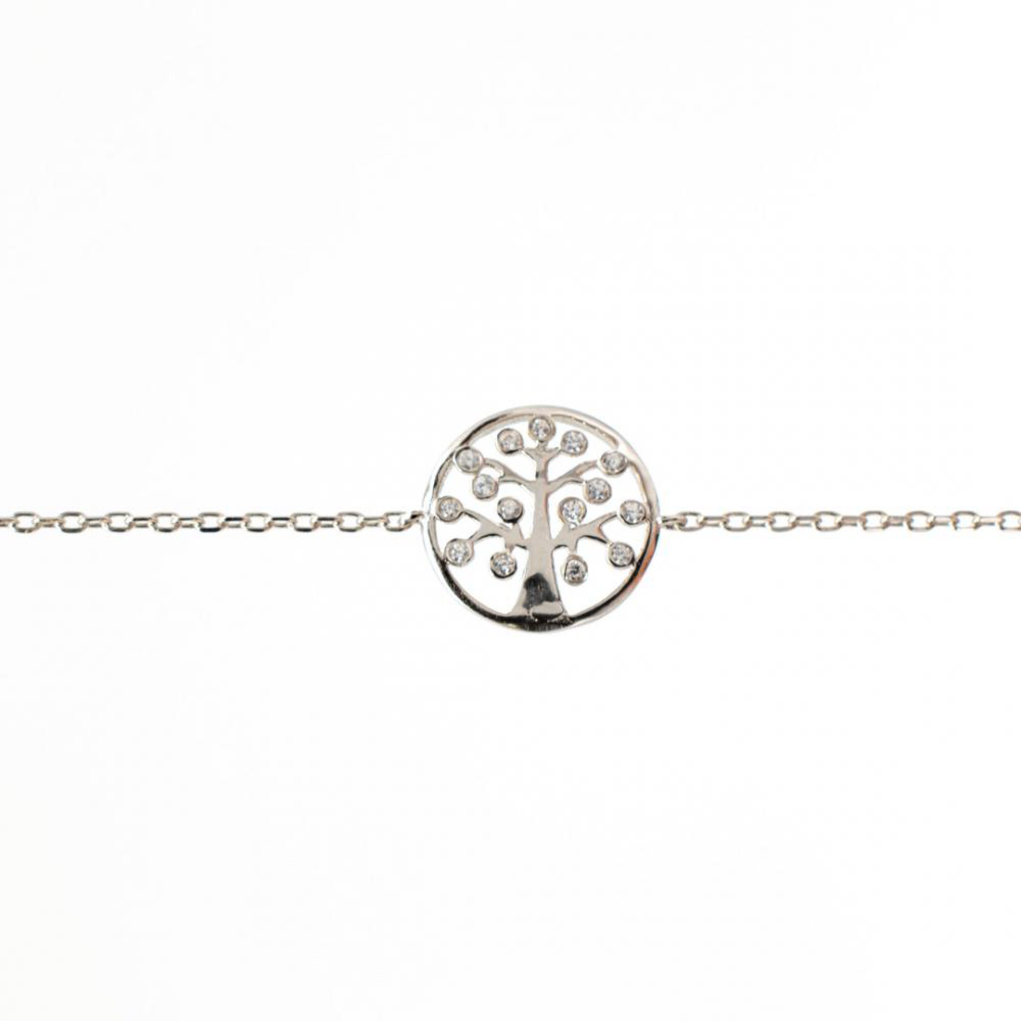 Tree of life bracelet with zircon stones