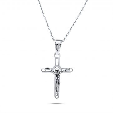 petsios Ανδρικός σταυρός με τον εσταυρωμένο 