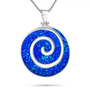 petsios Κολιέ σπείρα με πέτρες όπαλ