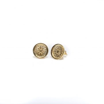 petsios Gold plated Vergina star earrings