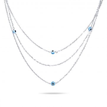 petsios Τριπλό κολιέ με ματάκια