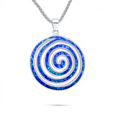 petsios Κολιέ σπείρα με πέτρες όπαλ