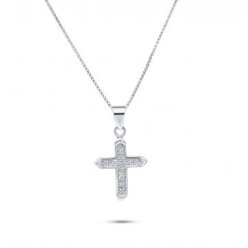 petsios Σταυρός με ζιργκόν πέτρες