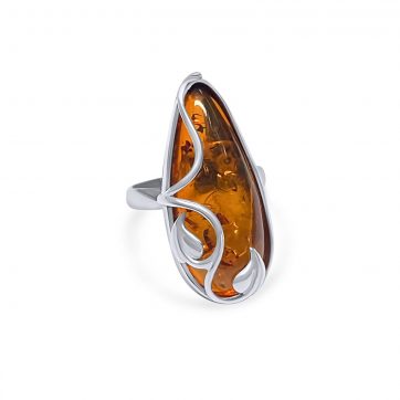 petsios Δαχτυλίδι με κεχριμπάρι