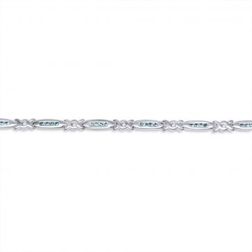 petsios Βραχιόλι ριβιέρα με πέτρες άκουα μαρίν