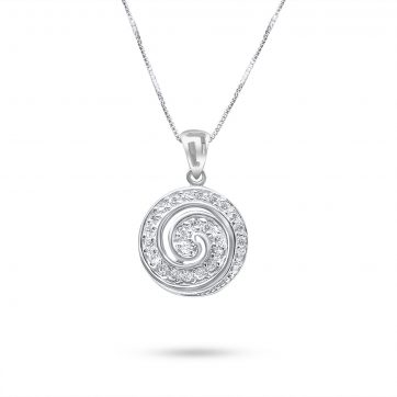 petsios Κολιέ σπέιρα με ζιργκόν πέτρες