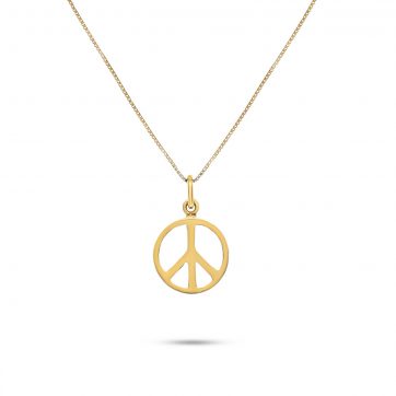 petsios Κολιέ σήμα της ειρήνης επίχρυσο