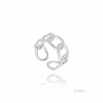 petsios Δαχτυλίδι με σχέδιο αλυσίδα