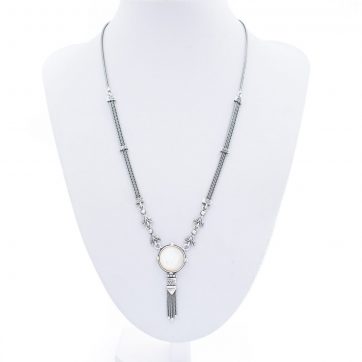 petsios Οξειδωμένο κολιέ με φίλντισι