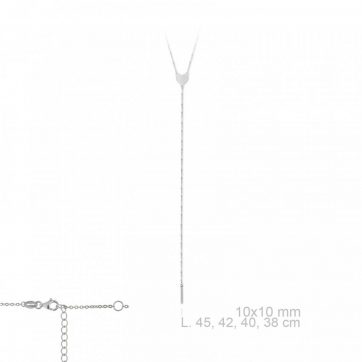 petsios Κολιέ σε στυλ Υ με καρδιά