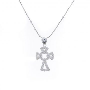 petsios Σταυρός με ζιργκόν πέτρες