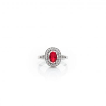 petsios Δαχτυλίδι με πέτρες ζιργκόν και ρουμπίνι