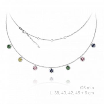 petsios Κολιέ με χρωματιστές πέτρες