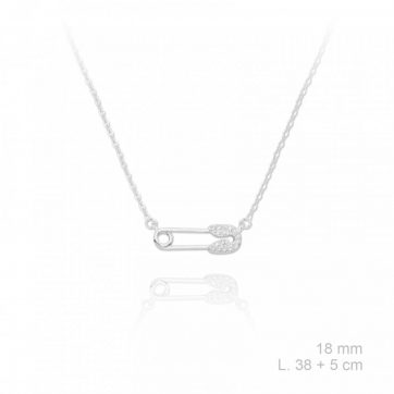 petsios Κολιέ παραμάνα με πέτρες ζιργκόν