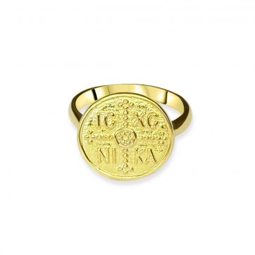 petsios Δαχτυλίδι κωνσταντινάτο επίχρυσο