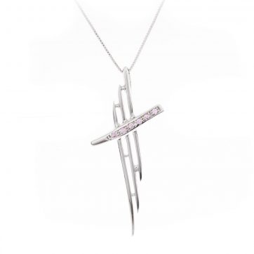 petsios Σταυρός με ζιργκόν πέτρες