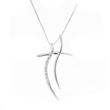 petsios Σταυρός με ζιργκόν πέτρες