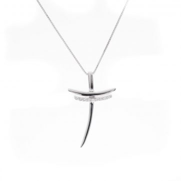 petsios Σταυρός με ζιργκόν πέτρες