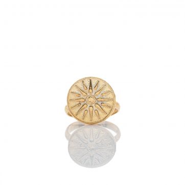 petsios Gold plated Vergina star ring