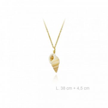 petsios Gold plated necklace with seashell 