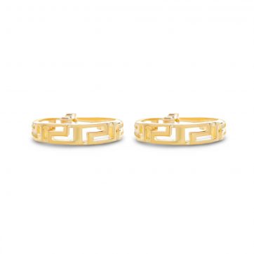 petsios Σκουλαρίκια μαίανδρος καρφωτά επίχρυσα