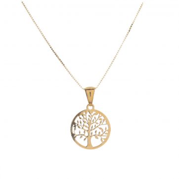 petsios Κολιέ δέντρο της ζωής επίχρυσο