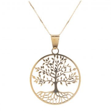 petsios Κολιέ δέντρο της ζωής επίχρυσο