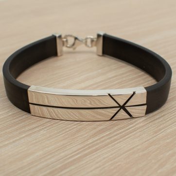 petsios Βραχιόλι καουτσούκ ασήμι