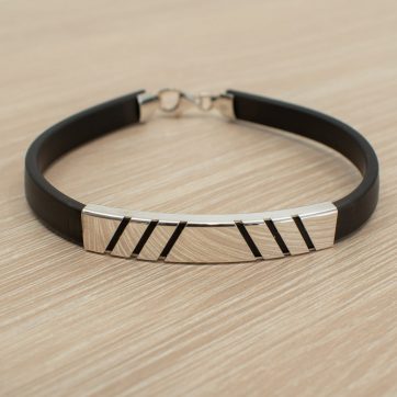 petsios Βραχιόλι καουτσούκ ασήμι