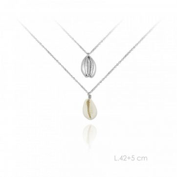 petsios Κολιέ διπλό με κοχύλια