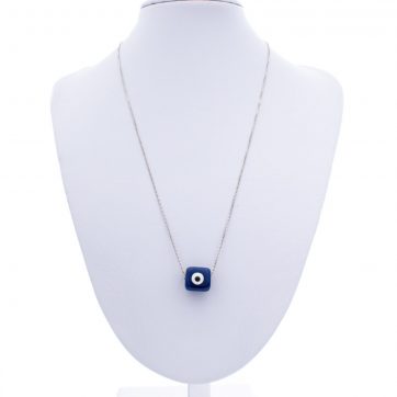 petsios Κολιέ με σκούρο μπλε χάντρα μάτι