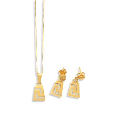petsios Meander set gold plated