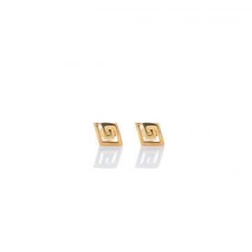 petsios Gold plated meander earrings