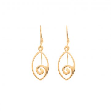 petsios Σκουλαρίκια μαίανδρος κρεμαστά επίχρυσα