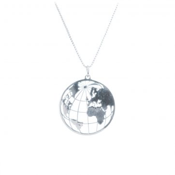 petsios Silver globe necklace