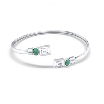 petsios Adjustable meander bracelet with turquoise stones