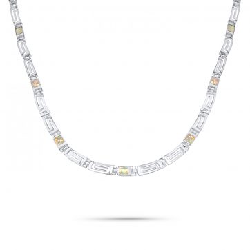 petsios Κολιέ λευκό όπαλ