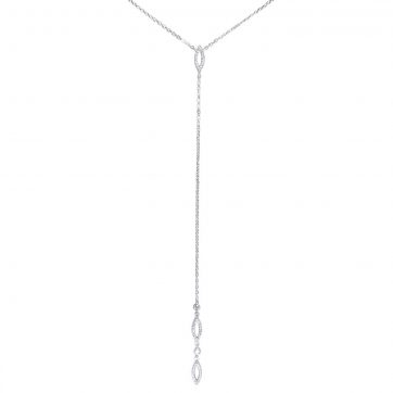 petsios Κολιέ σε στυλ Υ με πέτρες ζιργκόν