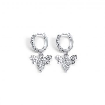 petsios Silver earrings with zircon stones