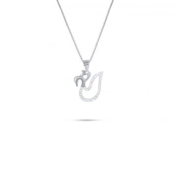 petsios Swan necklace with zircon stones