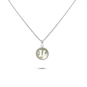 petsios Κολιέ Δίδυμοι με φίλντισι