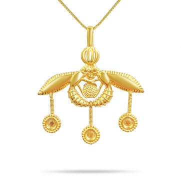 petsios Κολιέ μινωική μέλισσα επίχρυσο